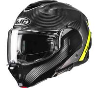 HJC F100 Carbon Stan Helmet, black/yellow, size M (57/58)