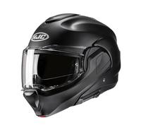 HJC F100 Matt Black Dual Visor Modular 180° Flip Front Ece22.06 Rated Motorcycle Helmet (L)