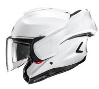 HJC F100 Motorbike Helmet. Pearl White. Dual Visor Modular 180° Flip Front. ECE22.06 Rated Motorcycle Helmet (XL) 60/61cm