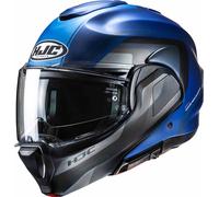 HJC F100 Reff Helmet, black-blue-silver, size XL for Men