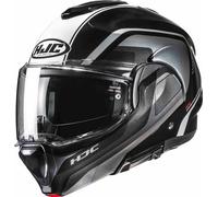HJC F100 Reff Helmet, black-white-silver, size L for Men