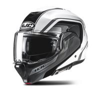 HJC F100 Reff Modular Helmet Black/WhiteM Black,White