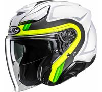 HJC F31 Bask Jet Helmet, white/grey/yellow, size XXL (62/64)