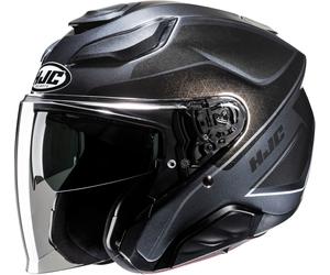 HJC F31 Ludi Jet Helmet, black-grey-silver, size XS for Men