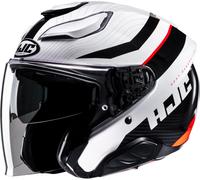 HJC F31 Naby Jet Helmet, white/black/red, size XL (60/61)