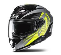 HJC F71 Catos Helmet, black-grey-yellow, size L for Men