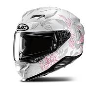 HJC F71 Eliz Helmet, grey-white-pink, size S for Women