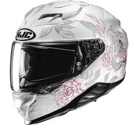 HJC F71 Eliz Helmet, grey-white-pink, size S for Women