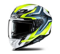 HJC F71 Fes Full Face Helmet White/Fluo Yellow/BlueL White,Fluo Yellow,Blue