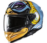 HJC F71 Monkey DJ Helmet, black-blue-purple-yellow, size L for Men