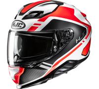 HJC F71 Tozz Helmet, black-white-orange, size M for Men