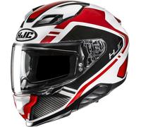 HJC F71 Tozz Helmet, black-white-red, size L for Men
