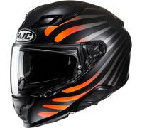 HJC F71 Zen Helmet, black/orange/silver, size M (57/58)