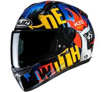 HJC C10 Fop Helmet, red-blue-yellow, size S for Men