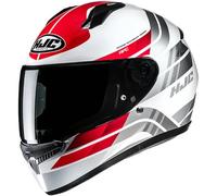 HJC C10 Hiper Helmet, grey-white-red, size S for Men
