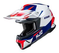 HJC C50 Slide Motocross Helmet, white/blue/red, size L (59/60)