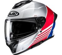 HJC C71 Morix Helmet, grey-white-red, size S for Men