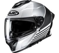 HJC C71 Morix Helmet, black-white-silver, size XS 54 55 for Men