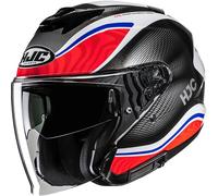 HJC i31 Depe Jet Helmet, black-white-red-blue, size XL for Men