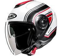 HJC i40N Linia Jet Helmet, black-white-red, size XL for Men