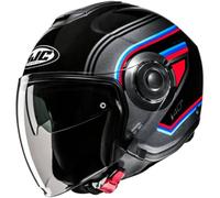 HJC i40N Linia Jet Helmet, black-grey-red, size XL for Men