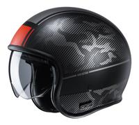 HJC V30 Alpi Jet Helmet, black-red, size M