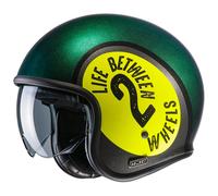 HJC V30 Harvey Jet Helmet, green-yellow, size M