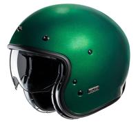 HJC V31 Solid Retro Jet Helmet, green, size S