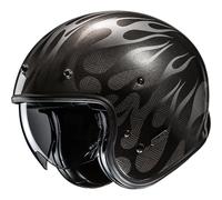 HJC V31 Firo Jet Helmet, black-grey, size L for Men