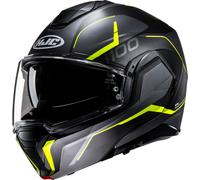 HJC i100 Lorix Helmet, black-grey-yellow, size M for Men