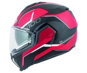 HJC i100 orix MC1SF Flip-Up Helmet unisex Matt/Black/White/Red, L