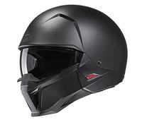 HJC I20 ECE 22.06 Open Face Motorcycle Helmet (Removeable Mask) - Matt Black (L)