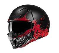 HJC I20 Scraw Ece22.06 Rated Open and Full Face Modular Motorcycle Crash Helmet MC1SF Red (M)