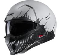 HJC i20 Scraw Jet Helmet, black-grey, size M for Men