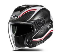 HJC i31 Depe Jet Helmet, black-white-red, size M for Men
