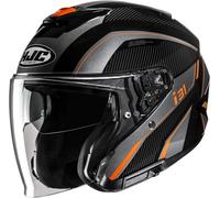 HJC i31 Reno Jet helmet, black/grey/orange, size M (57/58)
