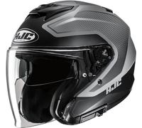 HJC i31 Tevis Jet Helmet, black-grey, size L for Men