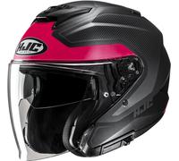 HJC i31 Tevis Jet Helmet, black/hotpink, size L (58/59)