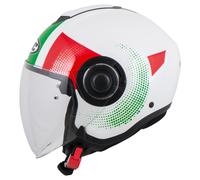 HJC i40N PYLE open face helmet white-green-red MC41 L