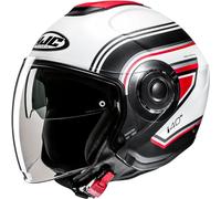 HJC i40N Linia Jet Helmet, black-white-red, size 2XL for Men