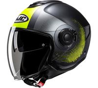 HJC i40N Pyle Jet Helmet, black-grey-yellow, size L for Men