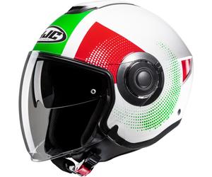HJC i40N PYLE open face helmet white-green-red MC41 S