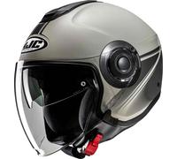 HJC i40N Vision Jet Helmet, black-grey, size L for Men