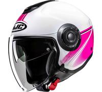 HJC i40N Vision Jet Helmet, black-white-pink, size M for Men