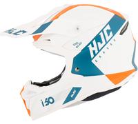 HJC i50 Erased Motocross Helmet White/Black/Orange 2XL