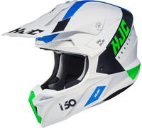 HJC i50 Erased Motocross Helmet, white-blue, size XL for Men