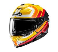 HJC I71 Viz MC3SF Yellow Dual Visor Full Face Ece22.06 Rated Motorcycle Helmet (XL)