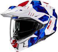 HJC i80 Roki Helmet, white-red-blue, size XL for Men