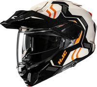 HJC i80 Velly Helmet, black-white-orange, size XL for Men