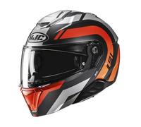 HJC I91 Arven Orange MC6HSF Dual Visor Full Face Ece22.06 Rated Modular Flip Front Motorcycle Helmet (2XL)